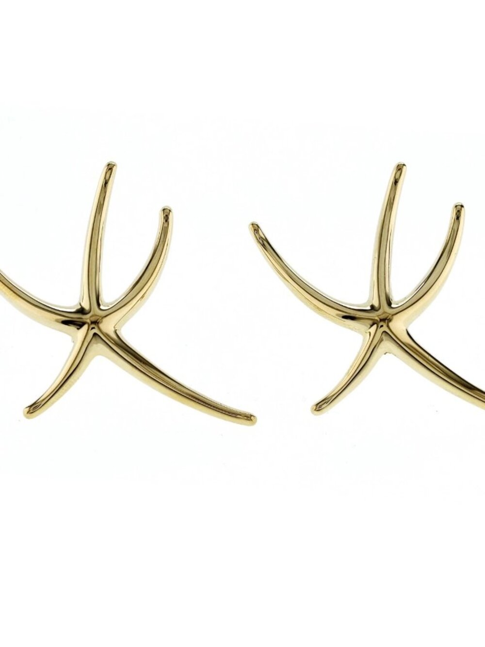 Tiffany & Co 18K Yellow Gold Elsa Peretti Gold Large Starfish Earrings